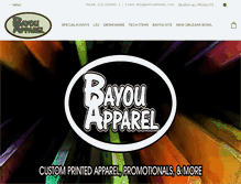 Tablet Screenshot of bayouapparel.com